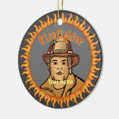 Een brandweerman ornament (Links)