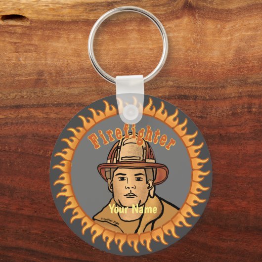 Een brandweerman sleutelhangers (Voorkant)