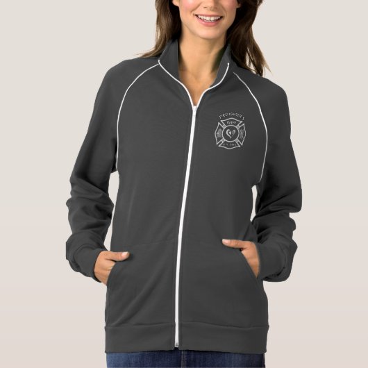 Een brandweerman, vrouw Maltees hart Hoodie (Voorkant)