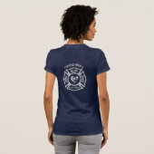Een brandweerman, vrouw Maltees hart T-shirt (Achterkant volledig)