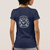 Een brandweerman, vrouw Maltees hart T-shirt (Achterkant)