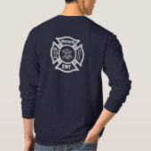 Een brandweerstation EMT T-shirt (Achterkant)