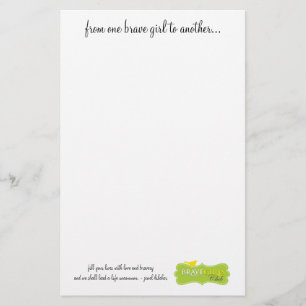 Een Brave Girl naar een ander Briefpapier