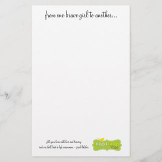 Een Brave Girl naar een ander Briefpapier