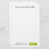 Een Brave Girl naar een ander Briefpapier (Voorkant / Achterkant)