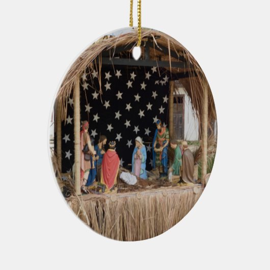 Een Braziliaanse Creche, de Nativiteit Keramisch Ornament (Rechts)