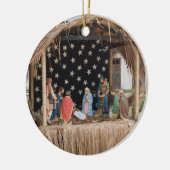 Een Braziliaanse Creche, de Nativiteit Keramisch Ornament (Links)