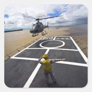 Een Braziliaanse Eurocopter bereidt zich voor op h Vierkante Sticker