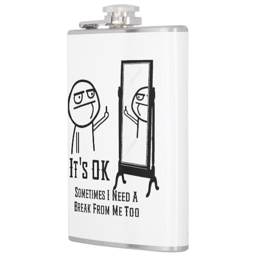 Een Break Mirror Flask nodig Heupfles (Links)