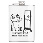 Een Break Mirror Flask nodig Heupfles (Voorkant)