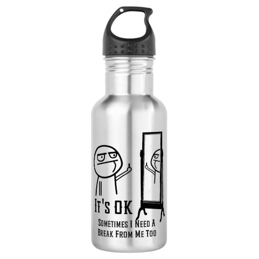 Een Break Mirror nodig Waterfles (Voorkant)
