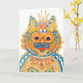 Een brede gegiste kat, Louis Wain Kaart (Gele Bloem)