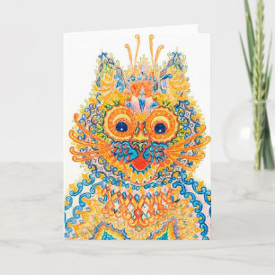 Een brede gegiste kat, Louis Wain Kaart