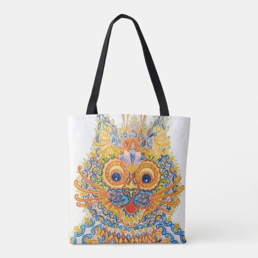 Een brede gegiste kat, Louis Wain Tote Bag (Achterkant)