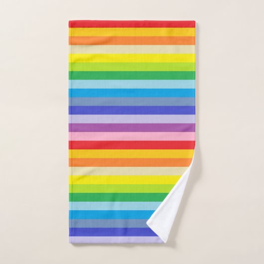 Een bredere spectrumregenboogstrips bad handdoek (Handdoek)