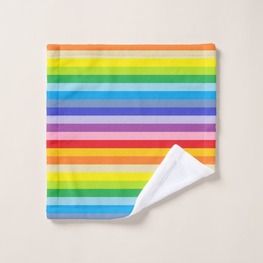 Een bredere spectrumregenboogstrips bad handdoek (Wasdoekje)