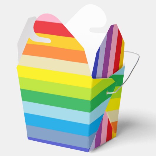 Een bredere spectrumregenboogstrips bedankdoosjes (Geopend)
