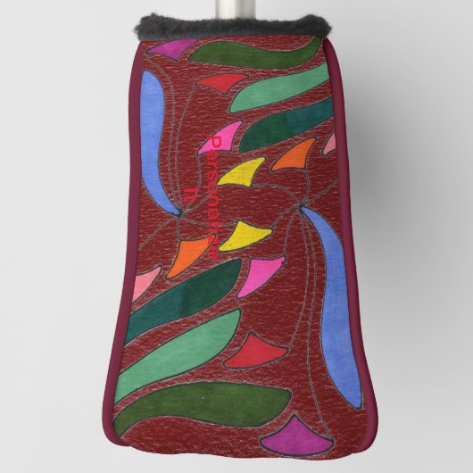Een breed scala aan onderwerpen en design en dit golfheadcover (Draai 90)