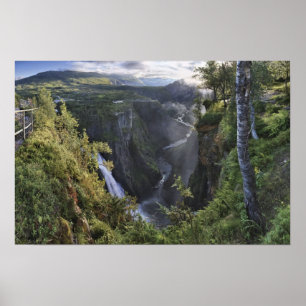 Een breed uitzicht op de avond - Hordaland, Noorwe Poster