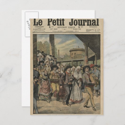 Een Breton bruiloft in Parijs Briefkaart (Voorkant / Achterkant)