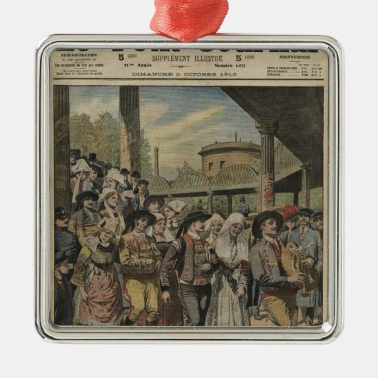 Een Breton bruiloft in Parijs Metalen Ornament (Voorkant)