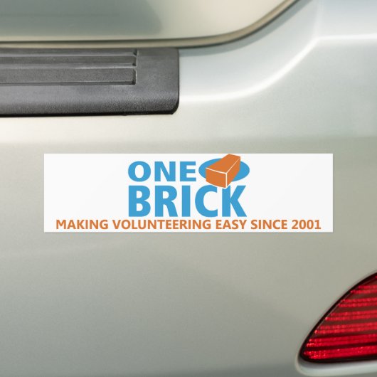 Eén Brick-Bumpersticker Bumpersticker (Op auto)