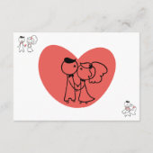 Een bridale weduwenkast voor bruiloft weergeven  informatiekaartje (Achterkant)