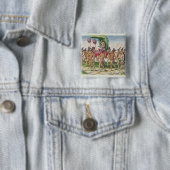 Een bride wordt vervoerd vierkante button 5,1 cm (In situ)