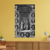 Een brief aan koningin Elizabeth lezen Canvas Afdruk (Insitu (Woonkamer))