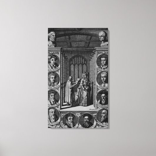 Een brief aan koningin Elizabeth lezen Canvas Afdruk (Voorkant)