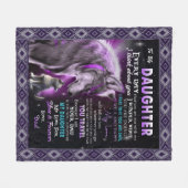 Een brief aan mijn dochter op maat gemaakt fleece deken (Voorkant (Horizontaal))