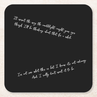 Een brief een paar dagen na een eerste date kartonnen onderzetters