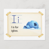 Een brief I voor igloo Briefkaart (Voorkant)