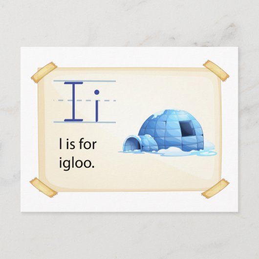 Een brief I voor igloo Briefkaart (Voorkant)