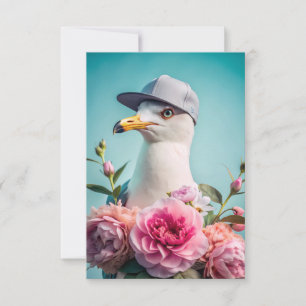 Een brief met een zeemeeuw bedankt