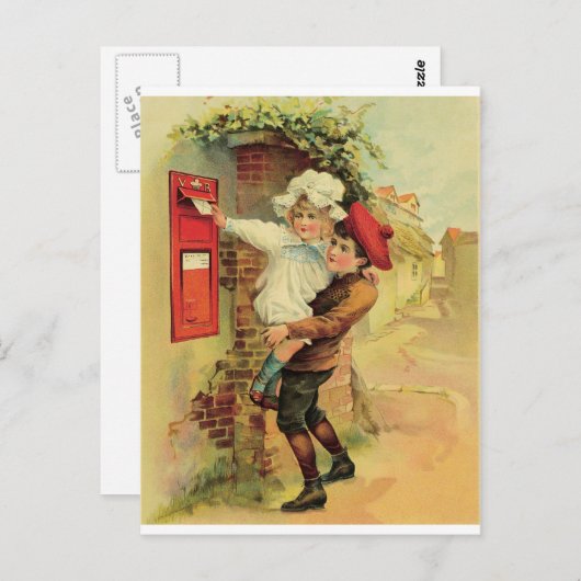 Een brief plaatsen briefkaart (Voorkant / Achterkant)