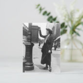 Een brief schrijven in New York City Briefkaart (Staand voorkant)