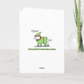 Een brief van de hond aan de kerstman met de kerst feestdagen kaart (Achterkant)