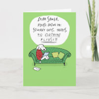 Een brief van de hond aan de kerstman met de kerst