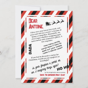 Een brief van de Kerstman, de slee die vergeten is Kaart