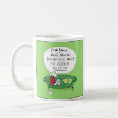 Een brief van Dog aan Santa - Funny Kerstmis Carto Koffiemok (Links)