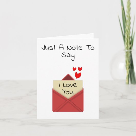 Een briefje om Valentijn te zeggen Feestdagen Kaart (Voorkant)