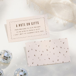 Een briefje over cadeaus | Een klein beetje ouder  Informatiekaartje