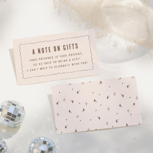 Een briefje over cadeaus   Een klein beetje ouder  Informatiekaartje