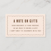 Een briefje over cadeaus | Een klein beetje ouder Informatiekaartje (Voorkant)