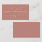 Een briefje over de huwelijkscadeaus informatiekaartje (Voorkant / Achterkant)