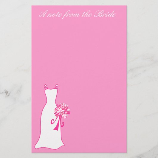 Een briefje van de bruid stationery briefpapier (Voorkant)