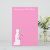 Een briefje van de bruid stationery briefpapier (Staand voorkant)