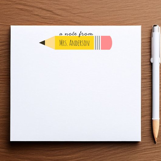 Een briefje van de leraar Potlood Thema Post-it® Notes