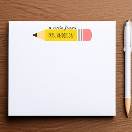 Een briefje van de leraar Potlood Thema Post-it® Notes